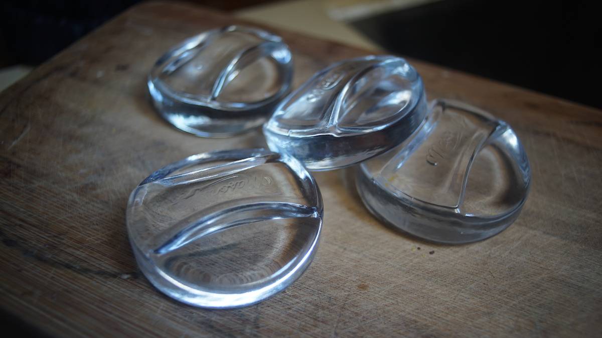 a set of glass weights for pickling